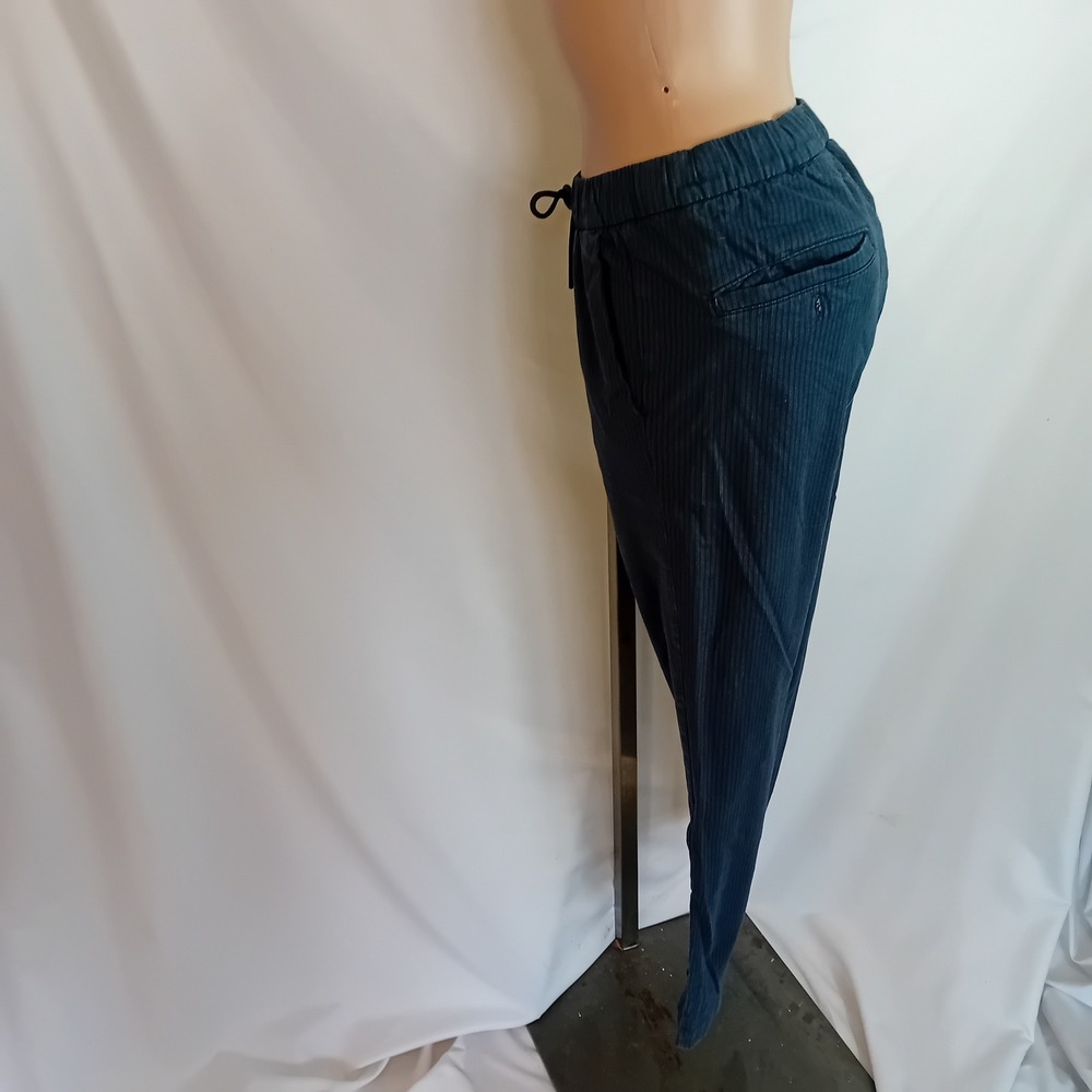 Abercrombie & Fitch Mens Sneaker Pant Stretch Jogger Pinstripe Navy Relaxation s - Picture 4 of 16